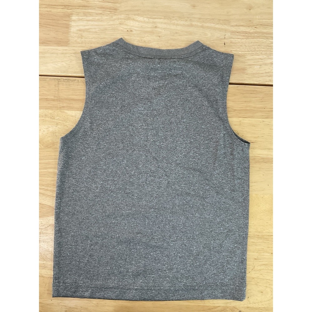The‎ Nike Tee Dri Fit Boys Size L Gray Sleeveless Tank Top 'Just Do It' - Picture 3 of 3